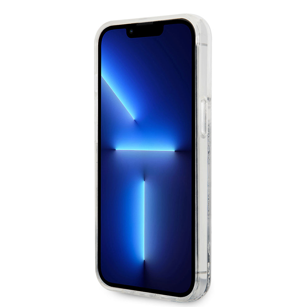 Θήκη για Apple iPhone 14 Pro, Karl Lagerfeld, Liquid Glitter Big KL, Ασημί