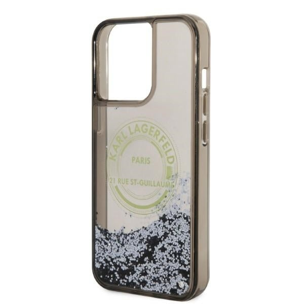 Θήκη για Apple iPhone 14 Pro Max, Karl Lagerfeld, Liquid Glitter RSG, Μαύρη
