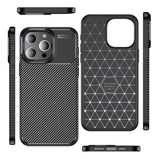 Θήκη για Apple iPhone 14 Pro, Techsuit, CarbonFiber, Μαύρη