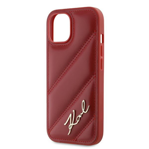 Θήκη για Apple iPhone 15, Karl Lagerfeld, Diagonal Quilted Script, Rosie
