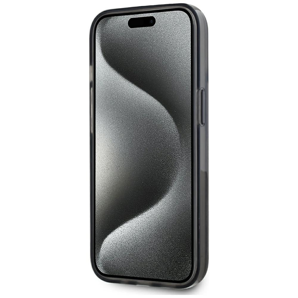 Case for Apple iPhone 15, Karl Lagerfeld, Liquid Glitter Monogram, Black