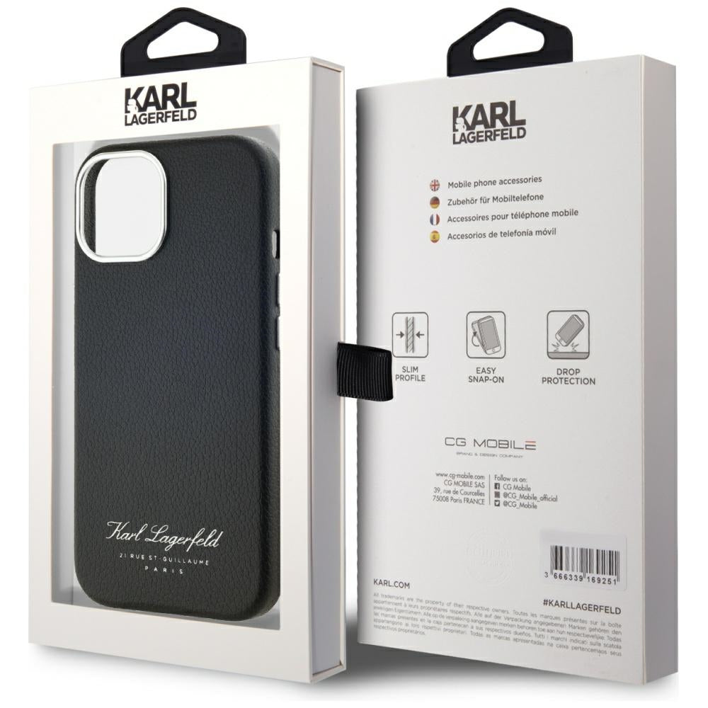 Θήκη για Apple iPhone 15, Karl Lagerfeld, RSG, Μαύρη