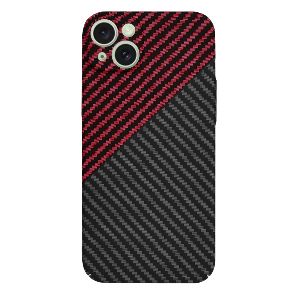Θήκη για Apple iPhone 15 Plus, Techsuit, Carbonite FiberShell, Μαύρο Κόκκινο