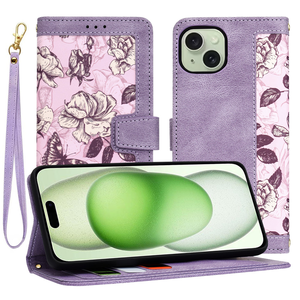 Θήκη για Apple iPhone 15 Plus, Techsuit, FlipCraft, Μωβ