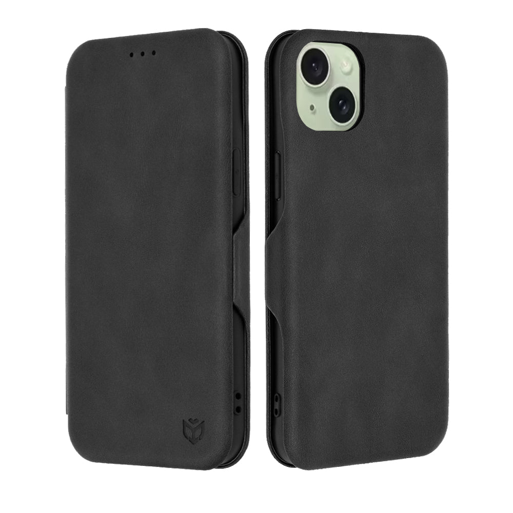 Θήκη για Apple iPhone 15 Plus, Techsuit, Safe Wallet Plus, Μαύρη