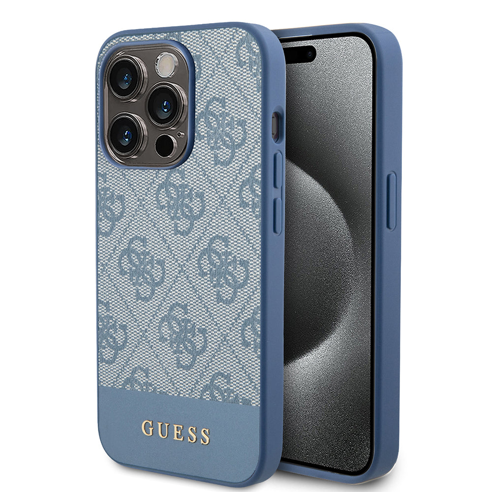 Θήκη για Apple iPhone 15 Pro, Guess, 4G Stripe, Μπλε