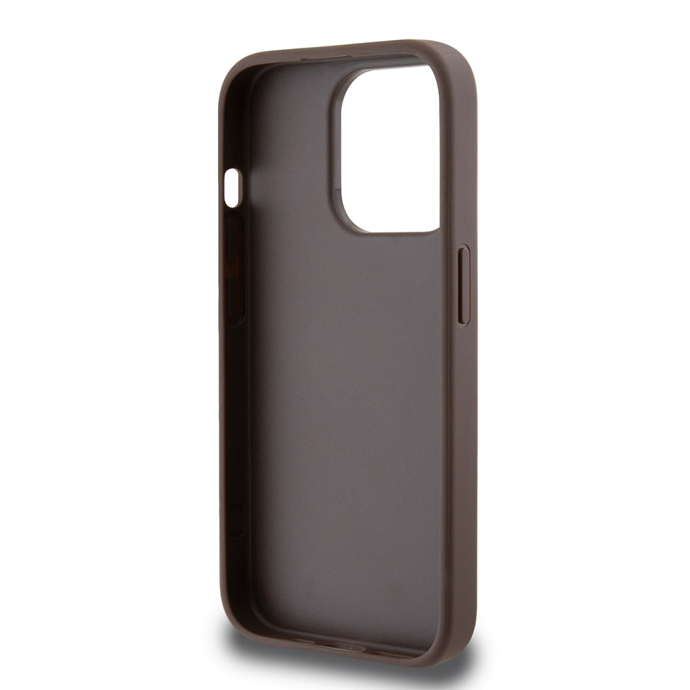Θήκη για Apple iPhone 15 Pro, Guess, 4G Stripe, Καφέ