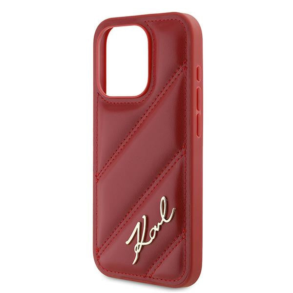Θήκη για Apple iPhone 15 Pro, Karl Lagerfeld, Diagonal Quilted Script, Rosie