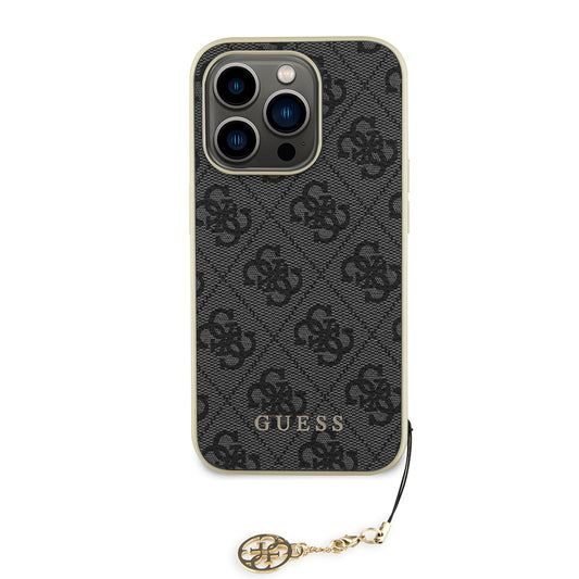 Θήκη για Apple iPhone 15 Pro Max, Guess, 4G Charm, Γκρι