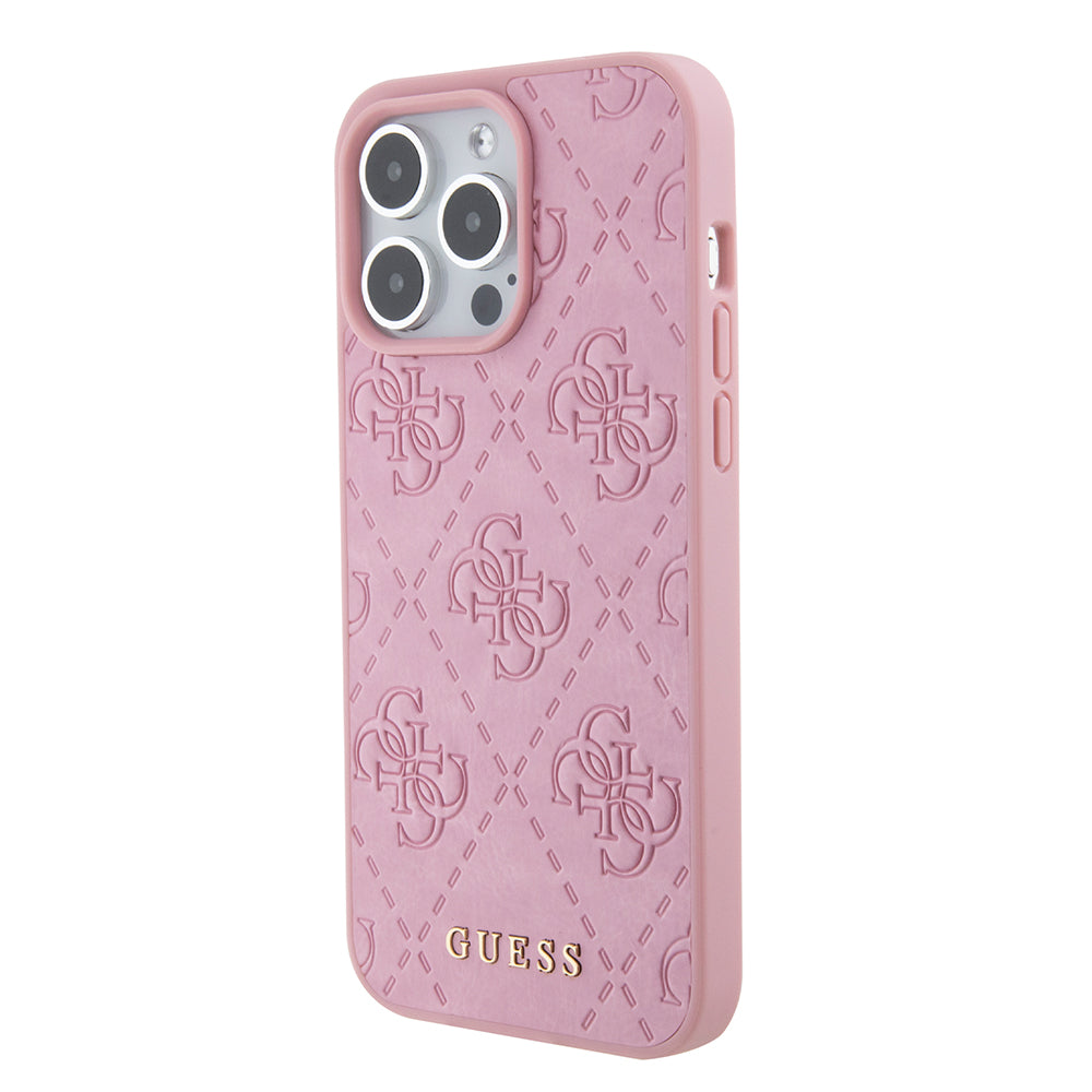 Θήκη για Apple iPhone 15 Pro Max, Guess, 4G Stamped, Ροζ
