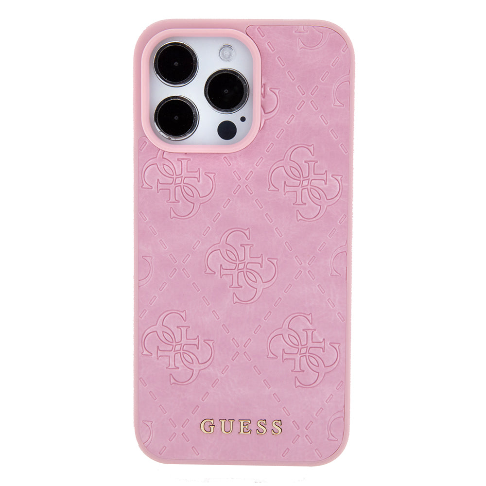Θήκη για Apple iPhone 15 Pro Max, Guess, 4G Stamped, Ροζ