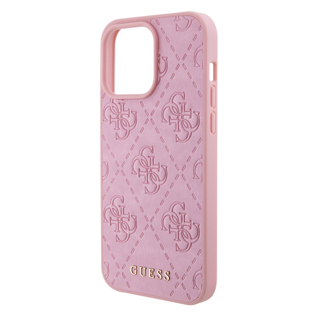 Θήκη για Apple iPhone 15 Pro Max, Guess, 4G Stamped, Ροζ