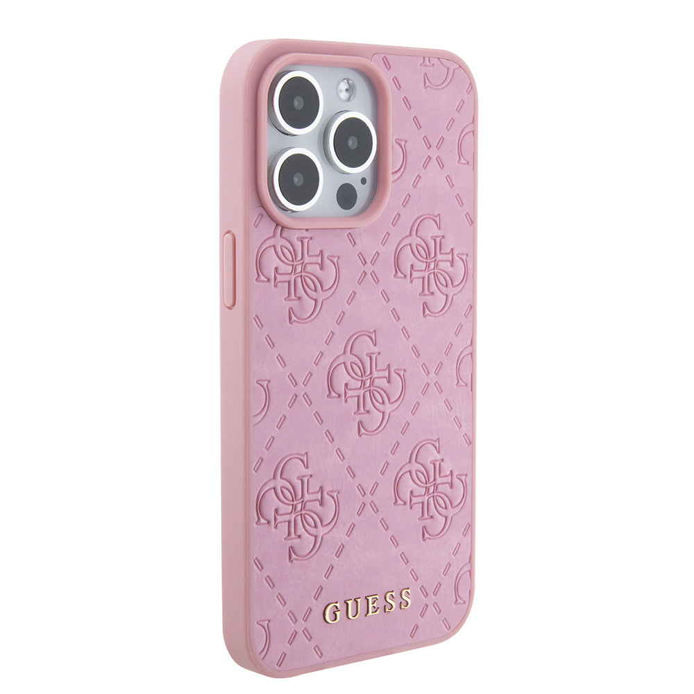 Θήκη για Apple iPhone 15 Pro Max, Guess, 4G Stamped, Ροζ