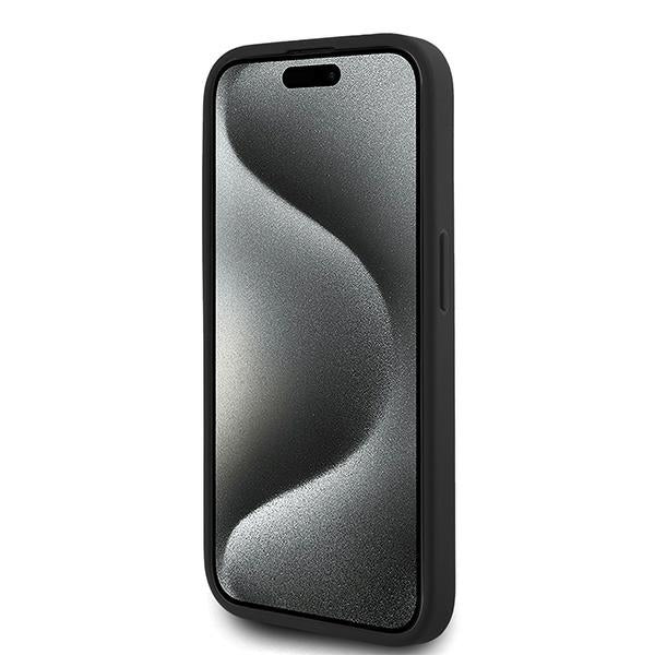 Θήκη για Apple iPhone 15 Pro Max, Karl Lagerfeld, Diagonal Quilted Script, Μαύρη