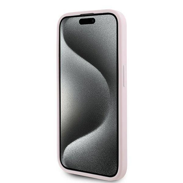 Θήκη για Apple iPhone 15 Pro Max, Karl Lagerfeld, Diagonal Quilted Script, Ροζ