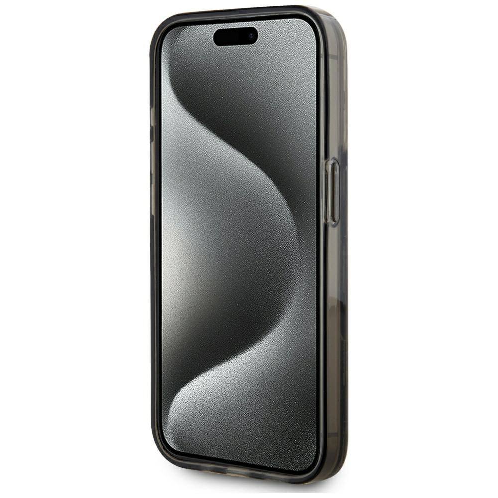 Θήκη για Apple iPhone 15 Pro Max, Karl Lagerfeld, Liquid Glitter Monogram, Μαύρη
