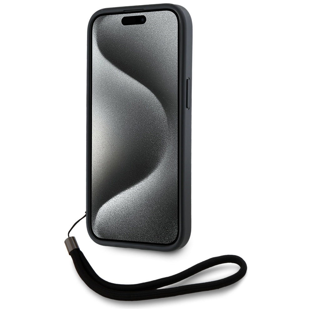 Θήκη για Apple iPhone 15 Pro Max, Karl Lagerfeld, Saffiano Athleisure Stripes with Strap, Rosie