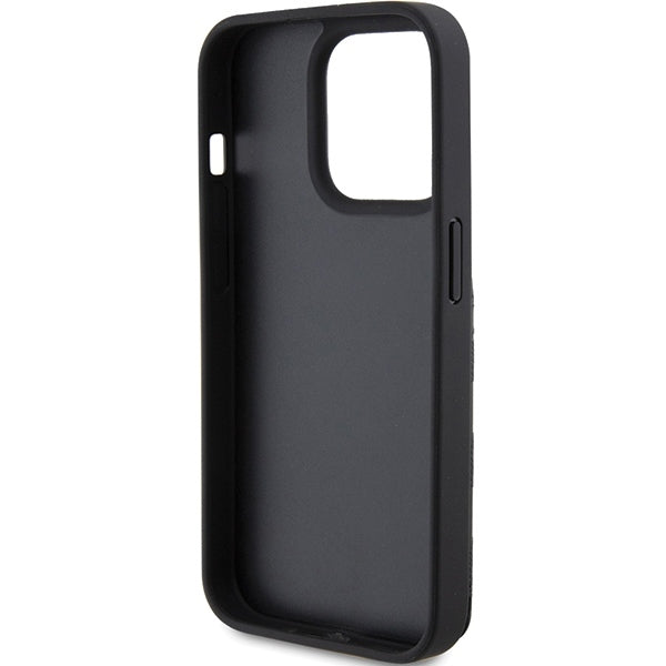 Θήκη για Apple iPhone 15 Pro Max, Karl Lagerfeld, Saffiano Cardslots and Stand Monogram Ikonik Karl, Μαύρη