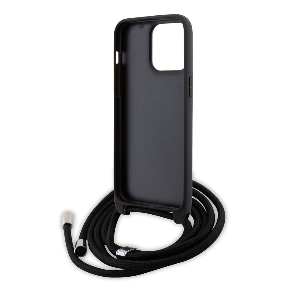Θήκη για Apple iPhone 15 Pro Max, Karl Lagerfeld, Saffiano Crossbody Monogram Metal Pin Karl, Μαύρη