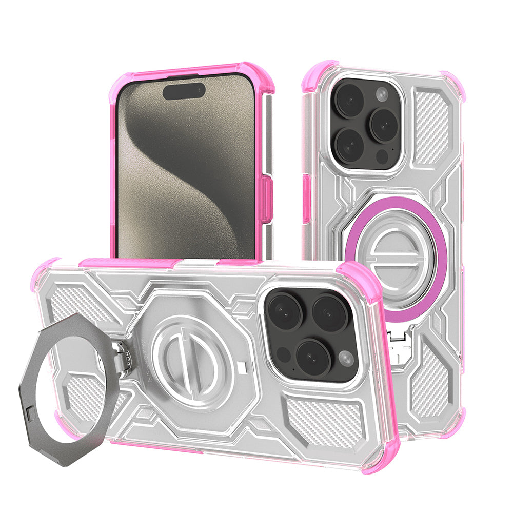 Θήκη για Apple iPhone 15 Pro Max, Techsuit, Carbon Shield Pro, Ροζ