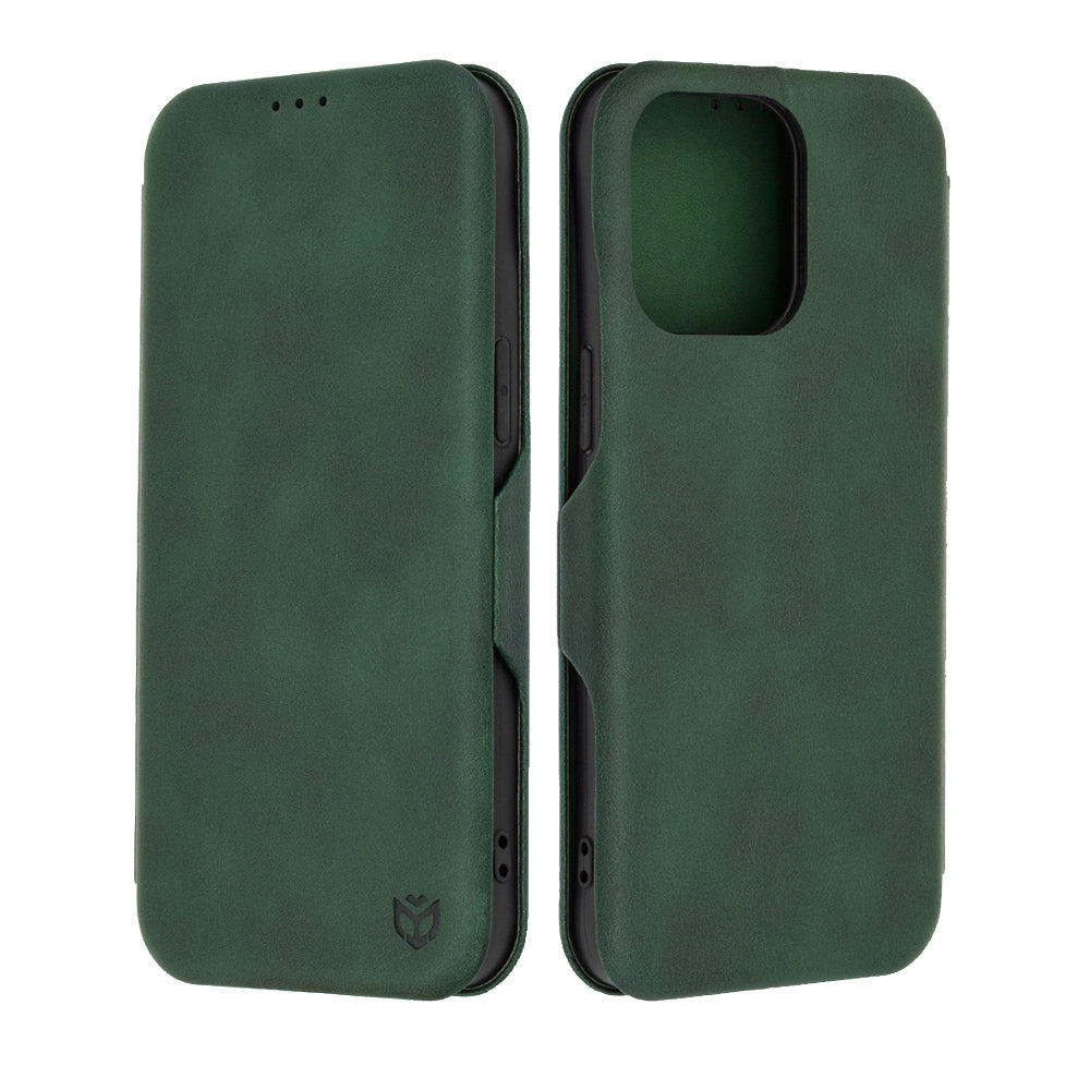 Θήκη για Apple iPhone 15 Pro Max, Techsuit, Safe Wallet Plus, Πράσινο