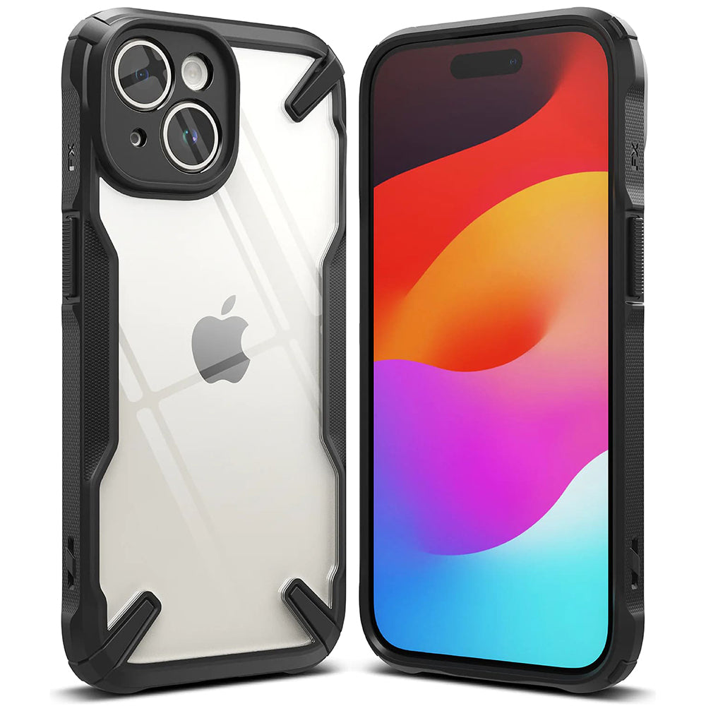 Θήκη για Apple iPhone 15, Ringke, Fusion X, Μαύρη