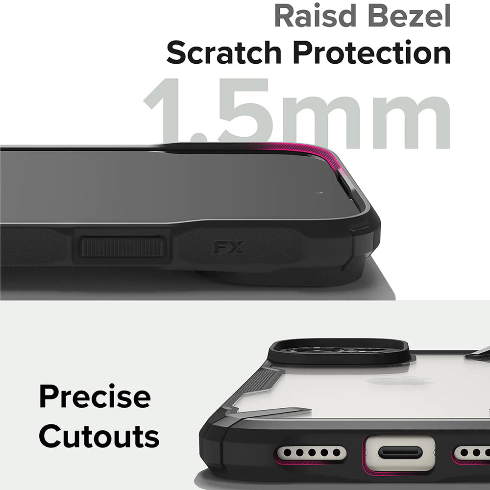 Θήκη για Apple iPhone 15, Ringke, Fusion X, Μαύρη