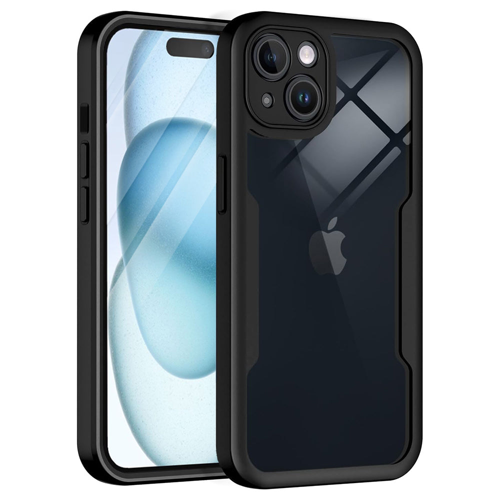 Case for Apple iPhone 15, Techsuit, ColorVerse 360, Black