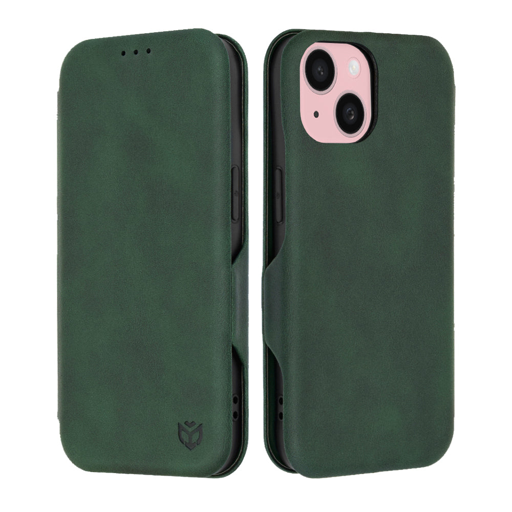 Θήκη για Apple iPhone 15, Techsuit, Safe Wallet Plus, Πράσινο