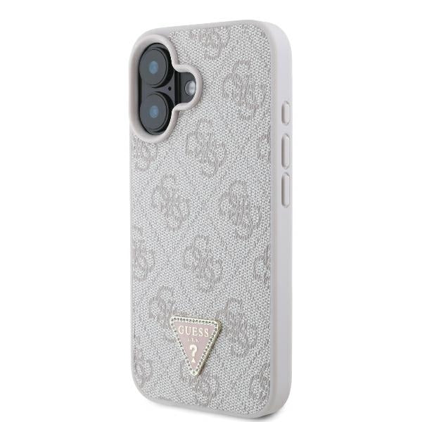 Θήκη για Apple iPhone 16, Guess, Crossbody 4G Triangle Strass, Μπλε
