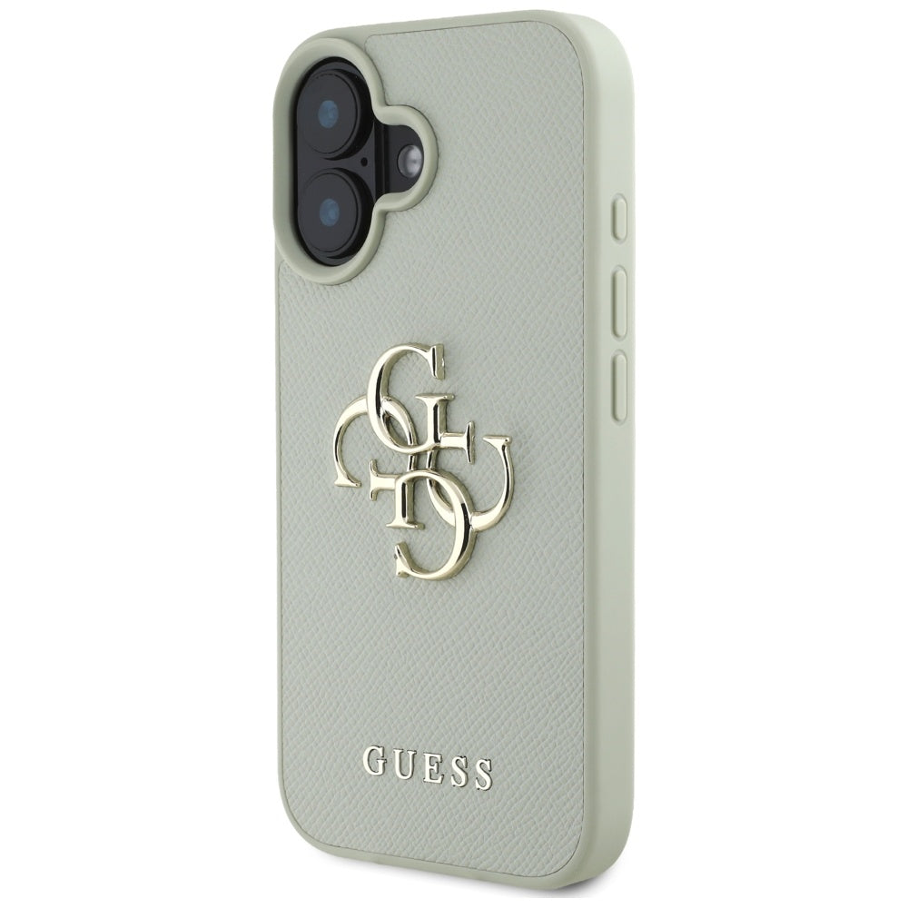 Θήκη για Apple iPhone 16, Guess, Grained Big 4G Logo Small Classic Logo, Πράσινο