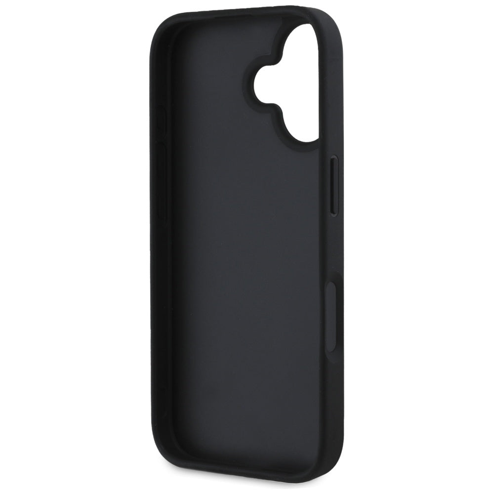 Θήκη για Apple iPhone 16, Guess, Hot Stamp 4G Pattern Triangle Logo, Μαύρη