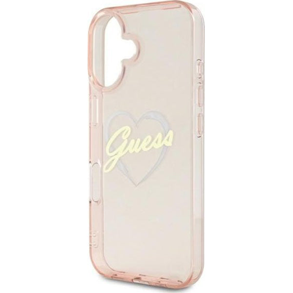 Θήκη για Apple iPhone 16, Guess, IML Heart, Ροζ