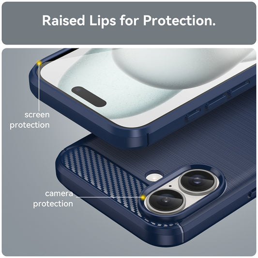 Case for Apple iPhone 16 Plus, Techsuit, Carbon, Blue