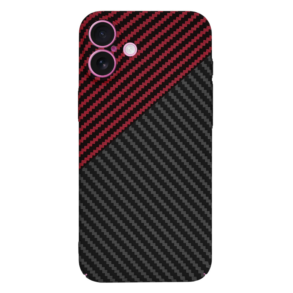 Θήκη για Apple iPhone 16 Plus, Techsuit, Carbonite FiberShell, Μαύρο Κόκκινο