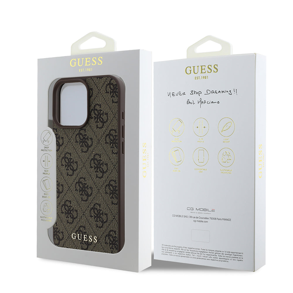 Θήκη για Apple iPhone 16 Pro, Guess, 4G Classic, Μαύρη