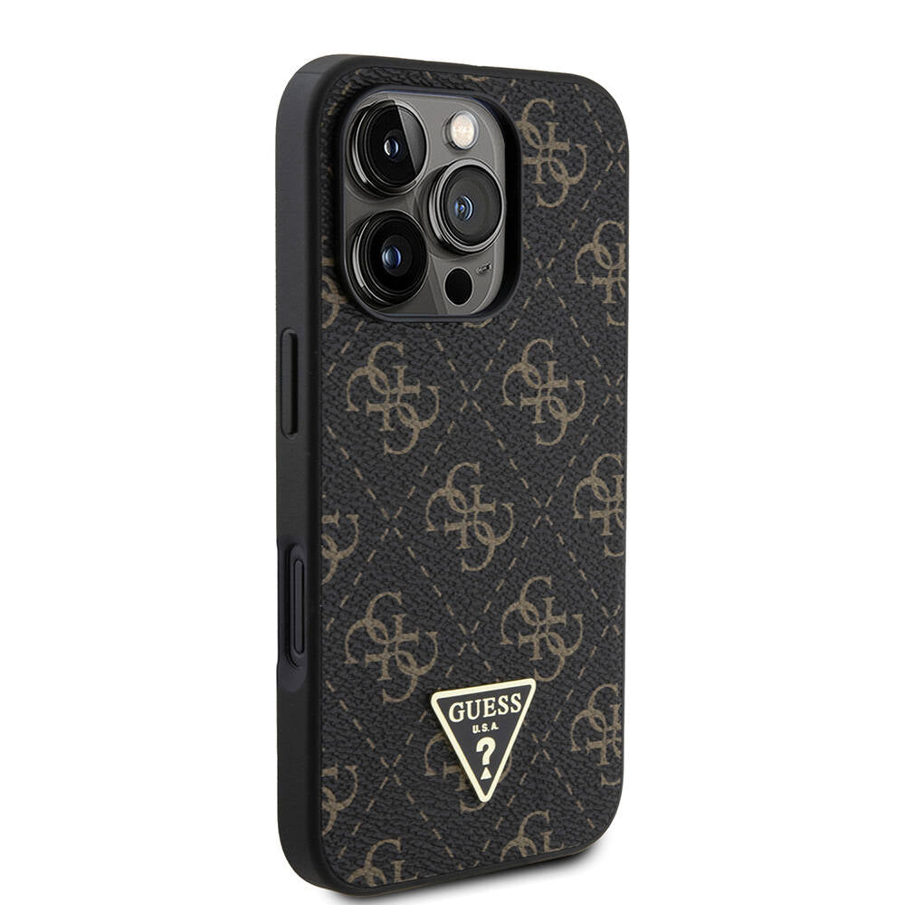 Θήκη για Apple iPhone 16 Pro, Guess, 4G Triangle Logo, Λευκή
