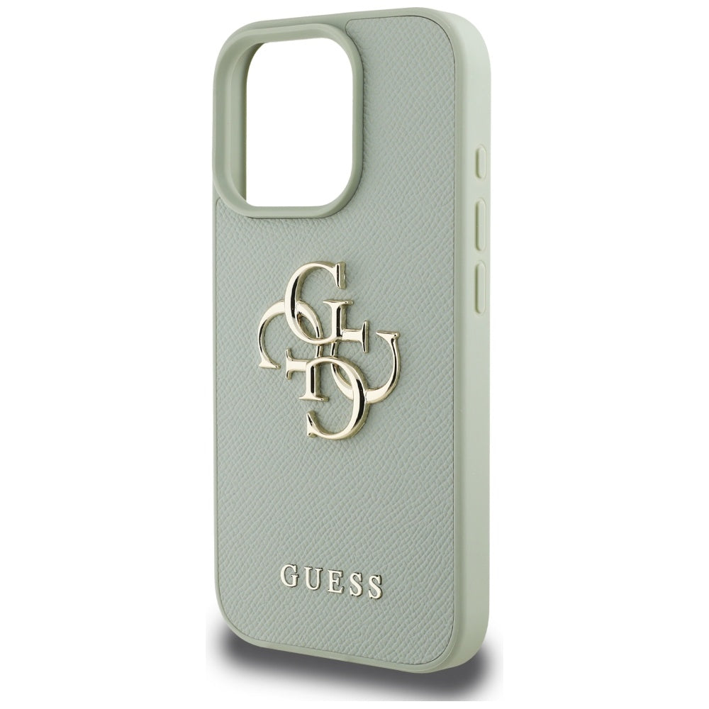 Θήκη για Apple iPhone 16 Pro, Guess, Grained Big 4G Logo Small Classic Logo, Πράσινο