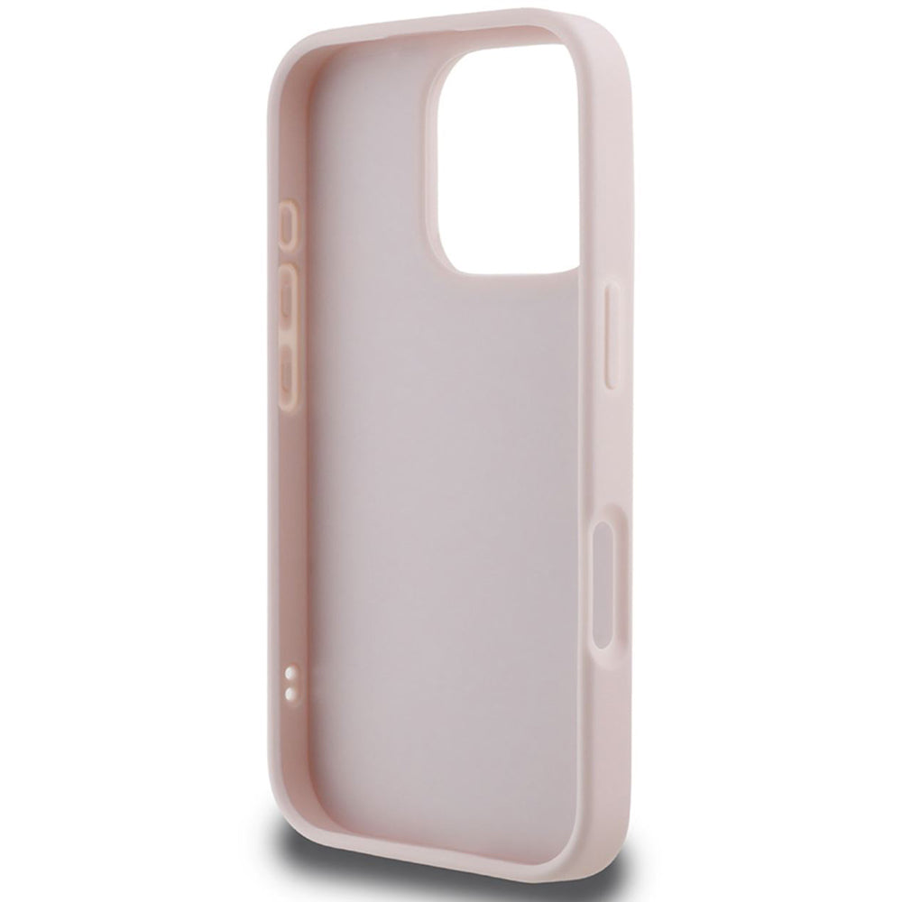Θήκη για Apple iPhone 16 Pro, Guess, Quilted Metal Logo, Ροζ