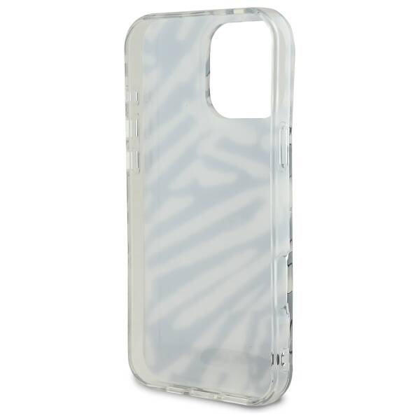 Θήκη για Apple iPhone 16 Pro, Karl Lagerfeld, IML Luxury Zebra Pattern with Strap, Μαύρη