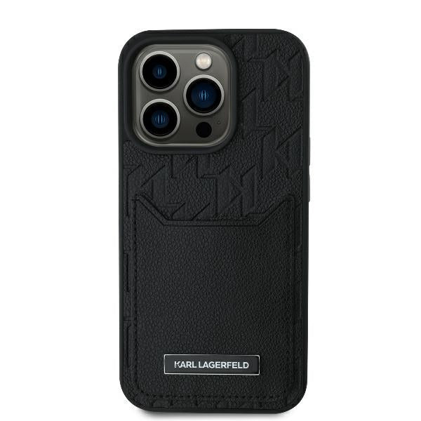 Case for Apple iPhone 16 Pro Max, Karl Lagerfeld, Cardslots Monogram, Black
