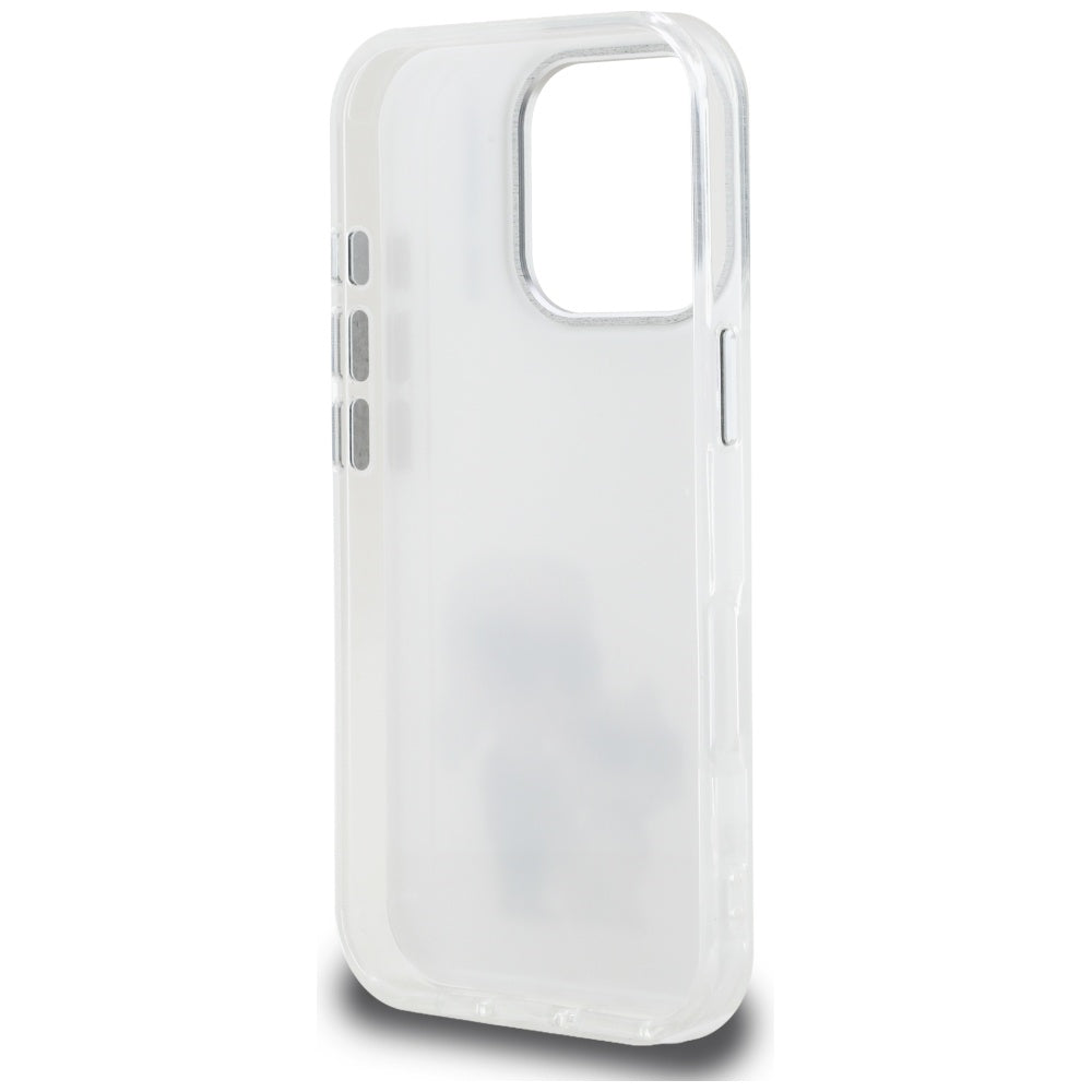 Θήκη για Apple iPhone 16 Pro Max, Karl Lagerfeld, IML Aquarelle Logo Karl & Choupette, Λευκή