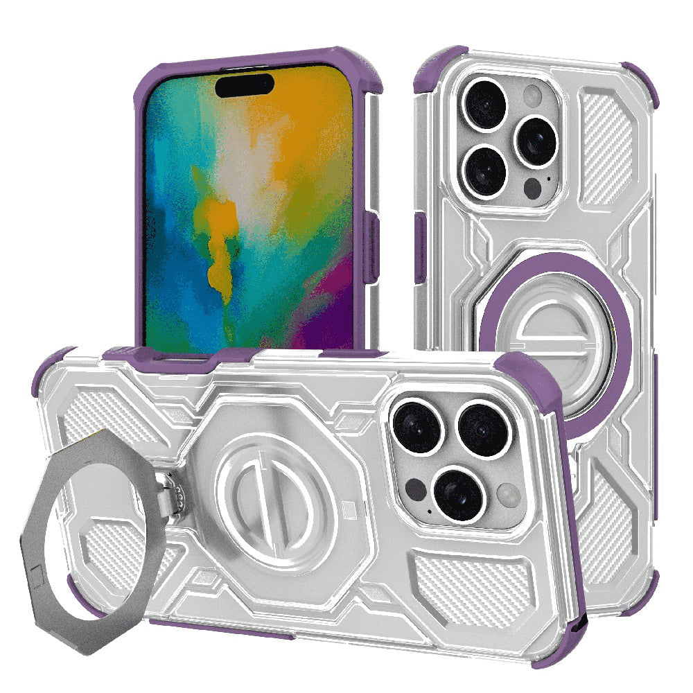 Θήκη για Apple iPhone 16 Pro, Techsuit, Carbon Shield Pro, Μωβ