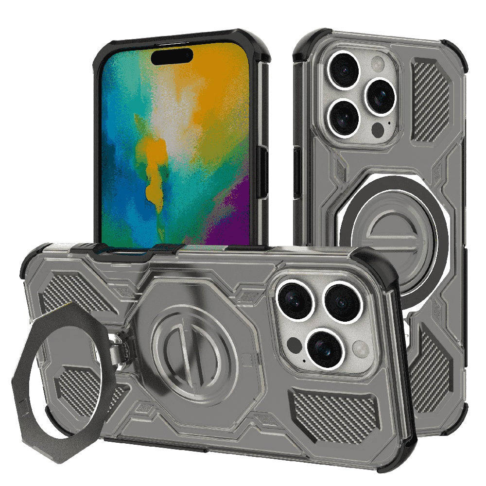 Θήκη για Apple iPhone 16 Pro, Techsuit, Carbon Shield Pro, Καπνιστό