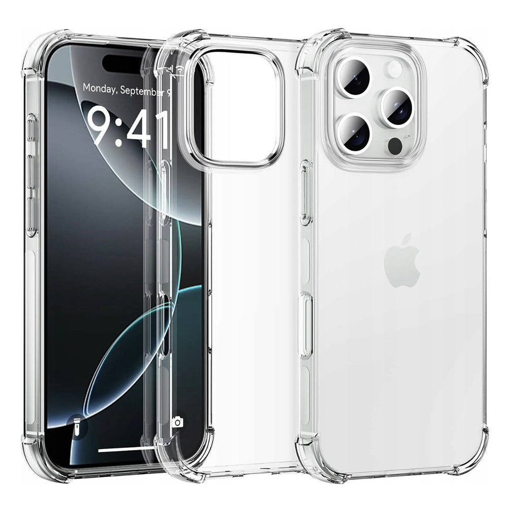 Θήκη για Apple iPhone 16 Pro, Techsuit, Ανθεκτική σε Κρούσεις με Μεγάλη Διάφανη Οπή Φακού, Διαφανής