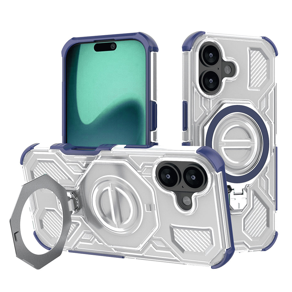 Θήκη για Apple iPhone 16, Techsuit, Carbon Shield Pro, Μπλε