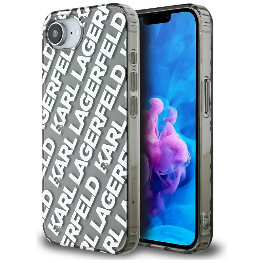 Θήκη για Apple iPhone 17e / 16e, Karl Lagerfeld, IML Luxury Silver Fullover Logo, Ασημί