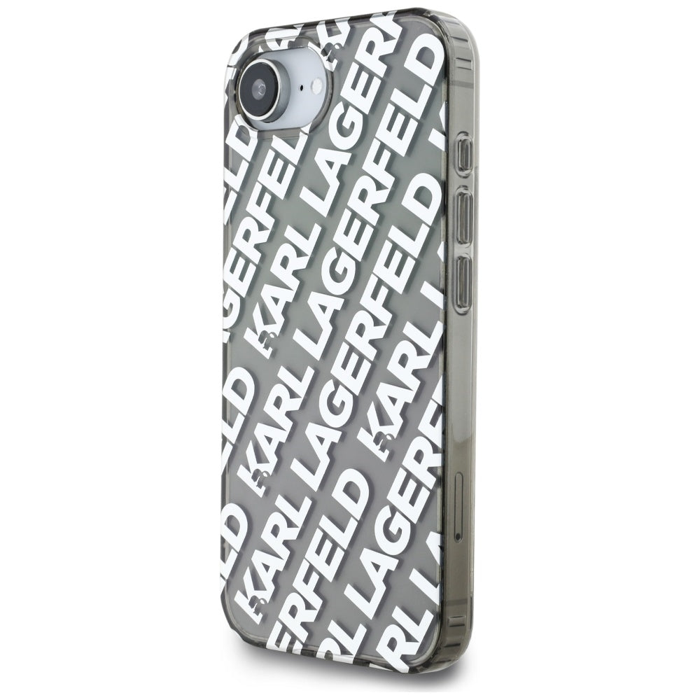 Θήκη για Apple iPhone 17e / 16e, Karl Lagerfeld, IML Luxury Silver Fullover Logo, Ασημί