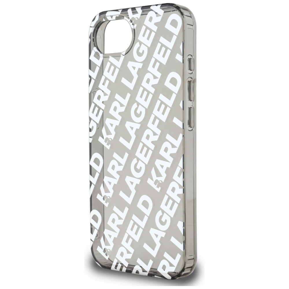 Θήκη για Apple iPhone 17e / 16e, Karl Lagerfeld, IML Luxury Silver Fullover Logo, Ασημί