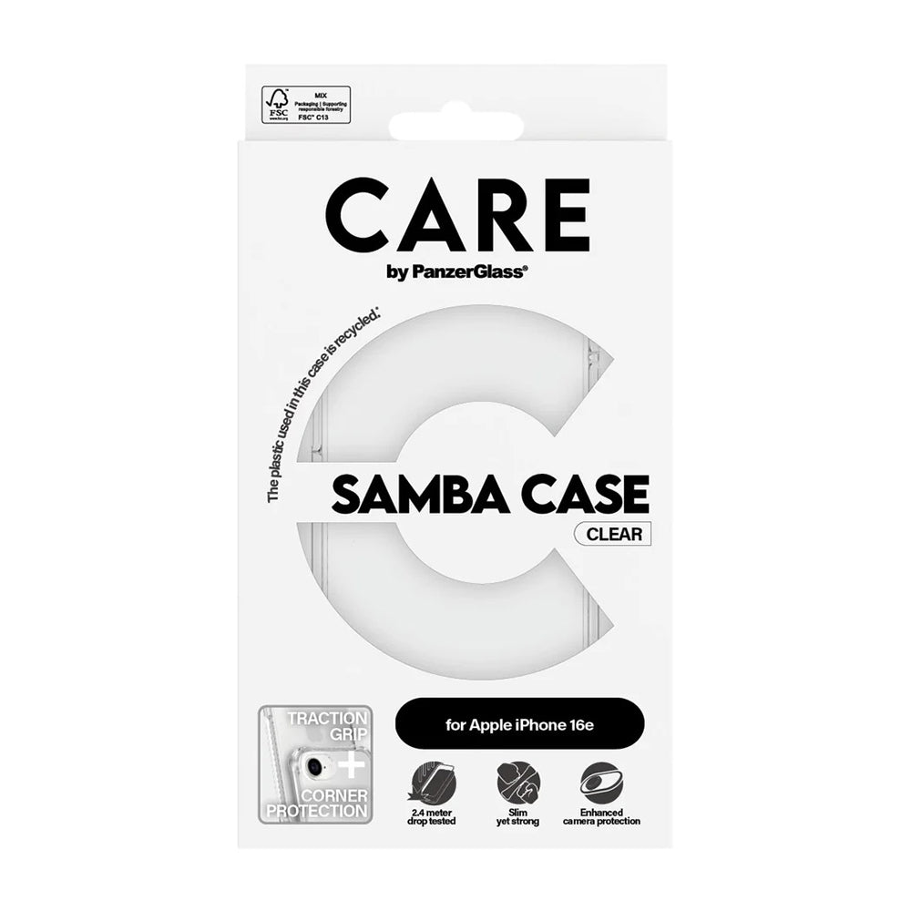 Θήκη για Apple iPhone 17e / 16e, PanzerGlass, Care Fashionable, Διαφανής
